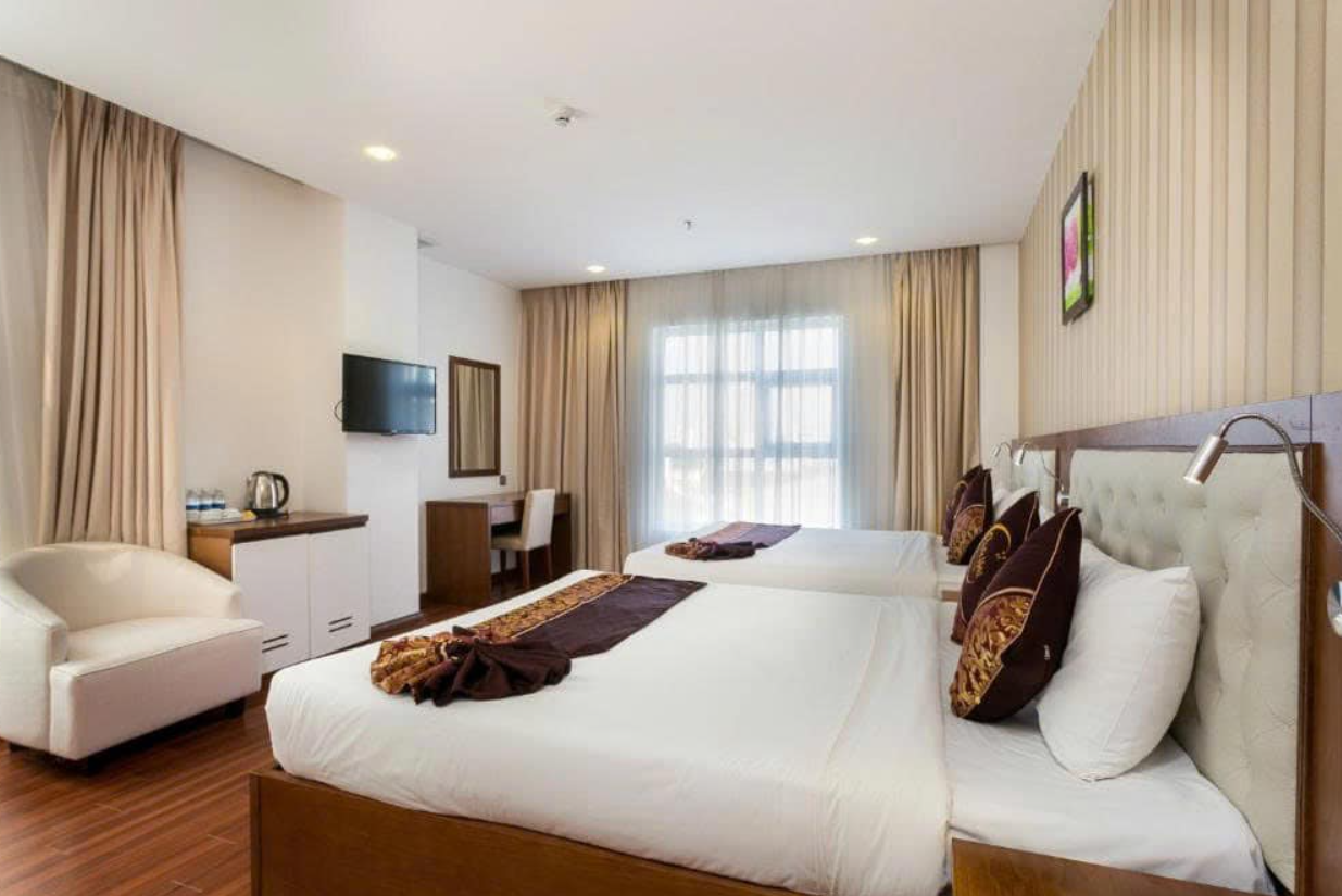 Mỗi chi tiết trong phòng đều được chăm chút kỹ lưỡng, mang lại cảm giác thoải mái 